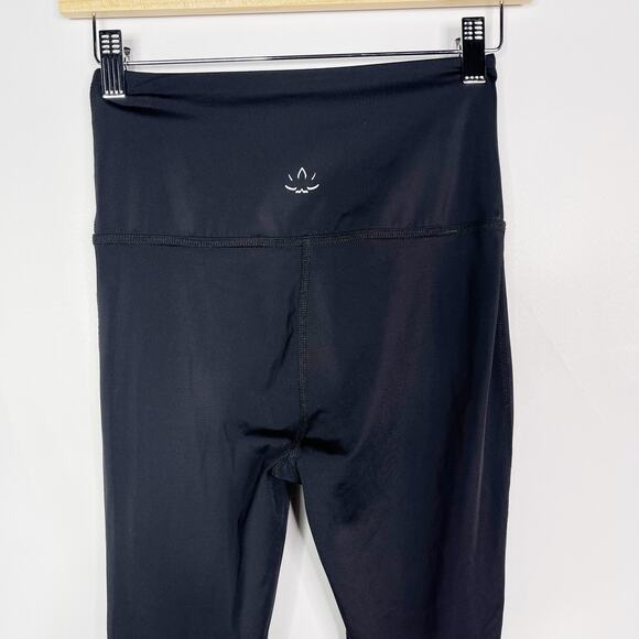 Beyond Yoga Small S Black Mesh Striped Pieced Leggings Workout High Rise Womens - Picture 7 of 9